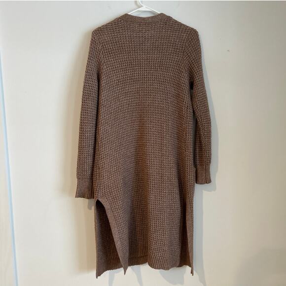 Jessica Simpson Long Knit Cardigan, Brown, Women's Size Medium - Picture 5 of 6